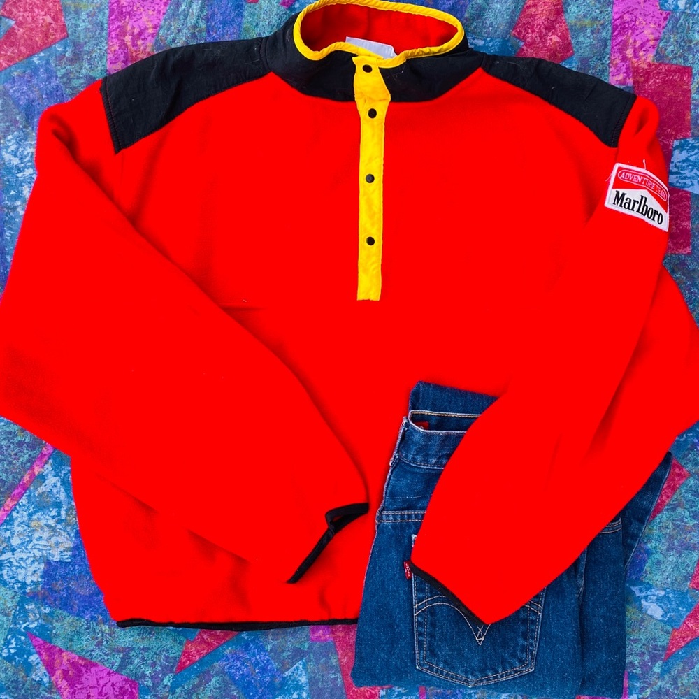 Marlboro Fleece Button Sweater